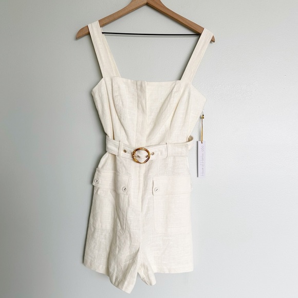 House of Harlow 1960 Pants - House of Harlow 1960 Linen Blend Sleeveless Romper